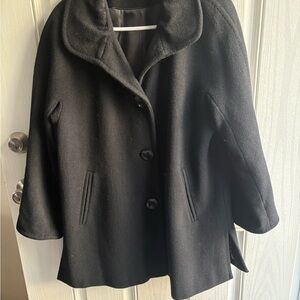 Ellen Tracy Classic Black Pea Coat